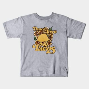 Peace Love and Tacos Kids T-Shirt